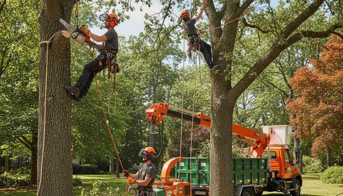 Fort Lauderdale arborist pruning a tree to improve health and safety in a residential landscape