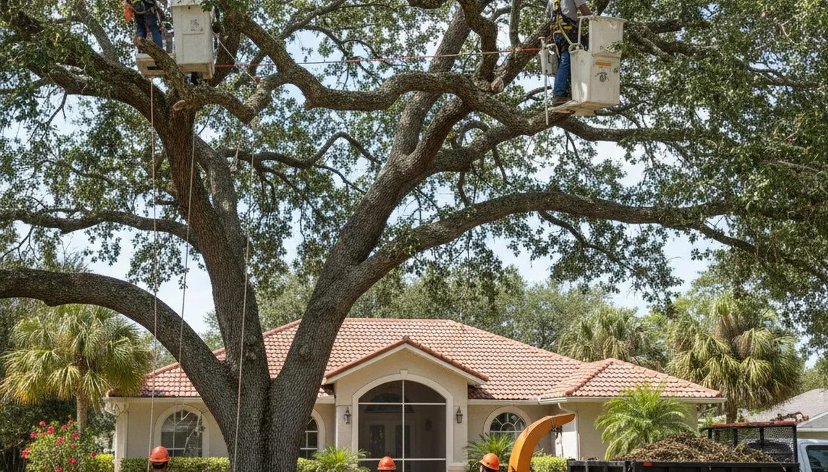 Tree service team in Fort Lauderdale, FL providing safe tree removal and trimming for local properties