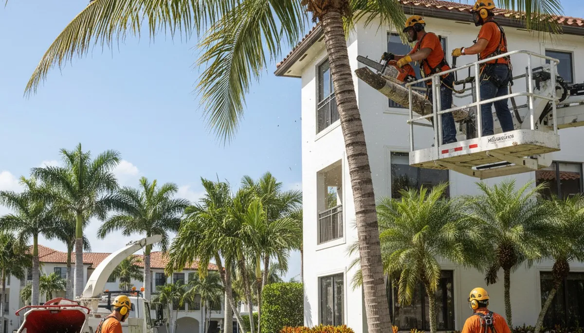Tree service team in Fort Lauderdale, FL providing professional tree removal and trimming services