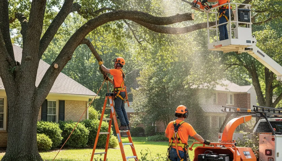 Arbor Tree Care crew trimming trees in Fort Lauderdale, FL for safer, healthier growth